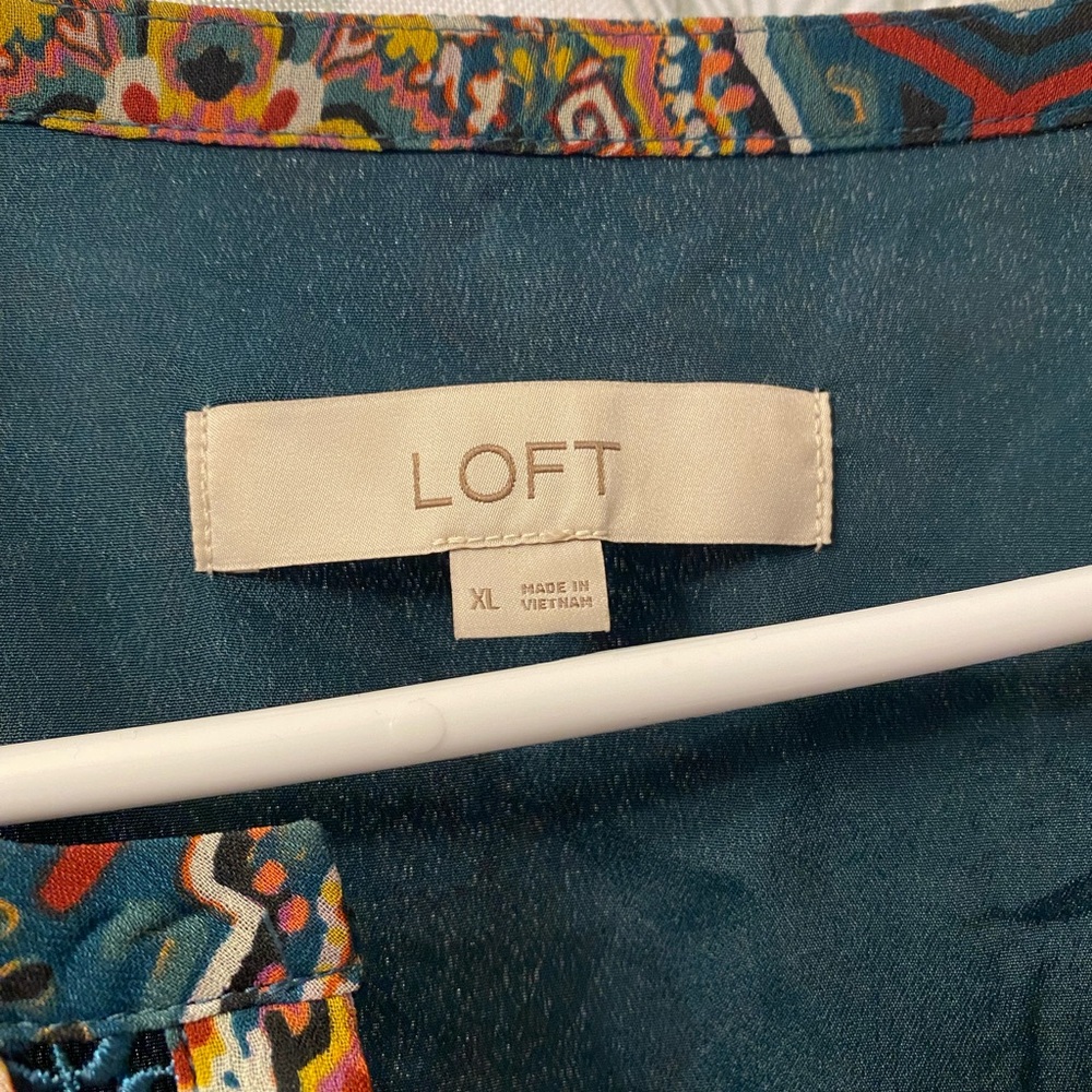 Loft Bohemian Print Maxi Dress XL - Picture 2 of 16